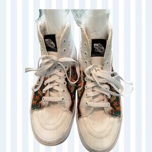 Vans Off The Wall Sk8Hi High Tops Lightning Bolt Sole Multicolor Paisley 9.5W 8M